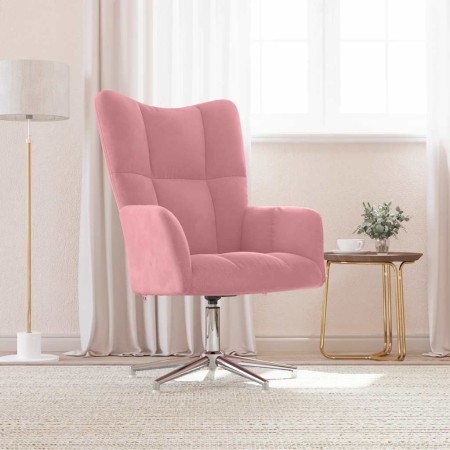 Sillón de relax de terciopelo rosa en Sillones | Comprar online en Foru.es