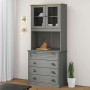 Aparador alto VIGO madera maciza de pino gris 80x40x175 cm de , Aparadores - Ref: Foro24-3200585, Precio: 304,99 €, Descuento: %