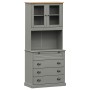 Aparador alto VIGO madera maciza de pino gris 80x40x175 cm de , Aparadores - Ref: Foro24-3200585, Precio: 304,99 €, Descuento: %