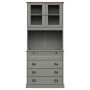 Aparador alto VIGO madera maciza de pino gris 80x40x175 cm de , Aparadores - Ref: Foro24-3200585, Precio: 304,99 €, Descuento: %