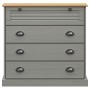 Aparador alto VIGO madera maciza de pino gris 80x40x175 cm de , Aparadores - Ref: Foro24-3200585, Precio: 304,99 €, Descuento: %