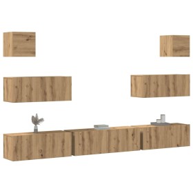 Mueble para TV de pared madera contrachapada artesanal 7 piezas de , Muebles TV - Ref: Foro24-3329212, Precio: 246,68 €, Desc...