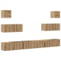 Mueble para TV de pared madera contrachapada artesanal 7 piezas de , Muebles TV - Ref: Foro24-3329212, Precio: 246,68 €, Desc...