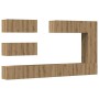 Mueble para TV de pared madera contrachapada artesanal 7 piezas de , Muebles TV - Ref: Foro24-3329140, Precio: 377,24 €, Desc...
