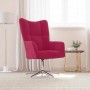 Sillón de relax de terciopelo rojo vino tinto en Sillones | Comprar online en Foru.es