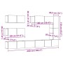 Mueble para TV de pared madera contrachapada artesanal 7 piezas de , Muebles TV - Ref: Foro24-3329140, Precio: 377,24 €, Desc...