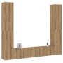 Muebles de TV de pared 6 uds madera ingeniería roble artesanal de , Muebles TV - Ref: Foro24-3328986, Precio: 292,08 €, Descu...