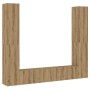 Muebles de TV de pared 6 uds madera ingeniería roble artesanal de , Muebles TV - Ref: Foro24-3328986, Precio: 292,08 €, Descu...
