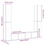 Muebles de TV de pared 6 uds madera ingeniería roble artesanal de , Muebles TV - Ref: Foro24-3328986, Precio: 292,08 €, Descu...