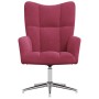 Sillón de relax de terciopelo rojo vino tinto en Sillones | Comprar online en Foru.es