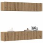 Muebles de TV de pared 4 uds madera ingeniería roble artesanal de , Muebles TV - Ref: Foro24-3328944, Precio: 188,69 €, Descu...