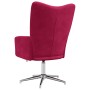 Sillón de relax de terciopelo rojo vino tinto en Sillones | Comprar online en Foru.es