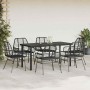 Juego de comedor jardín 7 piezas ratán sintético negro de , Conjuntos de jardín - Ref: Foro24-3334538, Precio: 455,73 €, Desc...