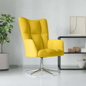 Sillón de relax de terciopelo amarillo mostaza en Sillones | Comprar online en Foru.es