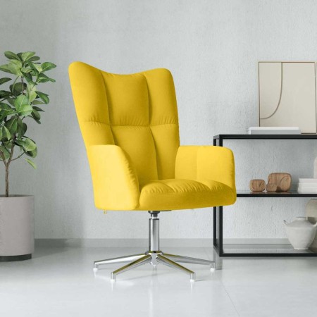 Sillón de relax de terciopelo amarillo mostaza en Sillones | Comprar online en Foru.es