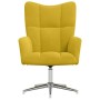 Sillón de relax de terciopelo amarillo mostaza en Sillones | Comprar online en Foru.es
