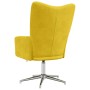Sillón de relax de terciopelo amarillo mostaza en Sillones | Comprar online en Foru.es