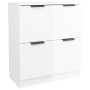 Aparador de madera contrachapada blanco brillante 60x30x70 cm | Foro24.es | Tu tienda online para hogar, jardín y más Foro24.es