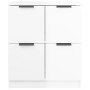 Aparador de madera contrachapada blanco brillante 60x30x70 cm | Foro24.es | Tu tienda online para hogar, jardín y más Foro24.es