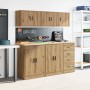 Armario de pared para garaje madera ingeniería artesanal roble | Foro24.es | Tu tienda online para hogar, jardín y más Foro24.es