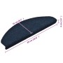 Alfombrilla autoadhesiva escalera 30 uds azul marino 65x21x4 cm de , Alfombrillas para escalones - Ref: Foro24-3365665, Preci...