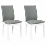 Sillas de comedor con cojines 2uds madera maciza blanco caucho | Foro24.es | Tu tienda online para hogar, jardín y más Foro24.es