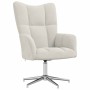 Sillón de relax de terciopelo blanco crema en Sillones | Comprar online en Foru.es