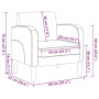 Sillón con reposabrazos color rojo vino 54 cm cuero sintética | Foro24.es | Tu tienda online para hogar, jardín y más Foro24.es