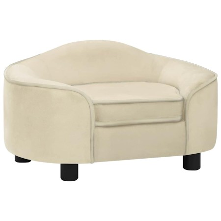 Sofá para perros felpa crema 67x47x36 cm de , Camas para perros - Ref: Foro24-171090, Precio: 98,89 €, Descuento: -5%%