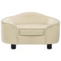 Sofá para perros felpa crema 67x47x36 cm de , Camas para perros - Ref: Foro24-171090, Precio: 98,89 €, Descuento: -5%%