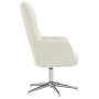 Sillón de relax de terciopelo blanco crema en Sillones | Comprar online en Foru.es