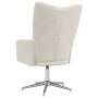 Sillón de relax de terciopelo blanco crema en Sillones | Comprar online en Foru.es