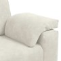 Juego de sofás con cojines 3 piezas terciopelo crema de , Sofás - Ref: Foro24-3324675, Precio: 657,04 €, Descuento: -5%%