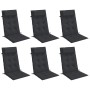 Cojines de silla con respaldo alto 6 uds tela Oxford negro de , Cojines para sillas y sofás - Ref: Foro24-361897, Precio: 123...