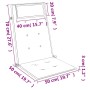 Cojines de silla con respaldo alto 6 uds tela Oxford negro de , Cojines para sillas y sofás - Ref: Foro24-361897, Precio: 123...