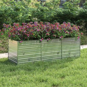 Arriate de acero galvanizado plateado 240x80x77 cm de vidaXL, Maceteros y jardineras - Ref: Foro24-316886, Precio: 80,78 €, D...