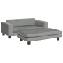 Sofá para niños y reposapiés terciopelo gris claro 100x50x30 cm de , Mobiliario para bebés y niños pequeños - Ref: Foro24-319...