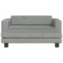 Sofá para niños y reposapiés terciopelo gris claro 100x50x30 cm de , Mobiliario para bebés y niños pequeños - Ref: Foro24-319...