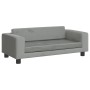 Sofá para niños y reposapiés terciopelo gris claro 100x50x30 cm de , Mobiliario para bebés y niños pequeños - Ref: Foro24-319...