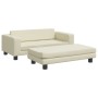 Sofá para niños y reposapiés cuero sintético crema 100x50x30 cm de , Mobiliario para bebés y niños pequeños - Ref: Foro24-319...