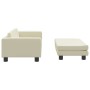 Sofá para niños y reposapiés cuero sintético crema 100x50x30 cm de , Mobiliario para bebés y niños pequeños - Ref: Foro24-319...
