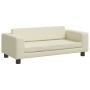 Sofá para niños y reposapiés cuero sintético crema 100x50x30 cm de , Mobiliario para bebés y niños pequeños - Ref: Foro24-319...