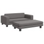 Sofá para niños con reposapiés cuero sintético gris 100x50x30cm de , Mobiliario para bebés y niños pequeños - Ref: Foro24-319...
