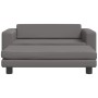 Sofá para niños con reposapiés cuero sintético gris 100x50x30cm de , Mobiliario para bebés y niños pequeños - Ref: Foro24-319...