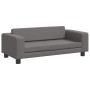 Sofá para niños con reposapiés cuero sintético gris 100x50x30cm de , Mobiliario para bebés y niños pequeños - Ref: Foro24-319...