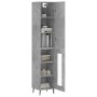 Aparador de madera contrachapada gris hormigón 34,5x34x180 cm | Foro24.es | Tu tienda online para hogar, jardín y más Foro24.es