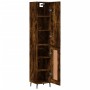 Aparador de madera contrachapada roble ahumado 34,5x34x180 cm de , Aparadores - Ref: Foro24-3199126, Precio: 107,34 €, Descue...