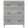 Aparador alto madera contrachapada gris sonoma 69,5x34x180 cm de , Aparadores - Ref: Foro24-3199767, Precio: 168,92 €, Descue...