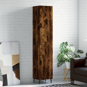 Aparador de madera contrachapada roble ahumado 34,5x34x180 cm de , Aparadores - Ref: Foro24-3198806, Precio: 121,02 €, Descue...