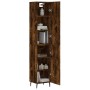 Aparador de madera contrachapada roble ahumado 34,5x34x180 cm de , Aparadores - Ref: Foro24-3198806, Precio: 121,02 €, Descue...